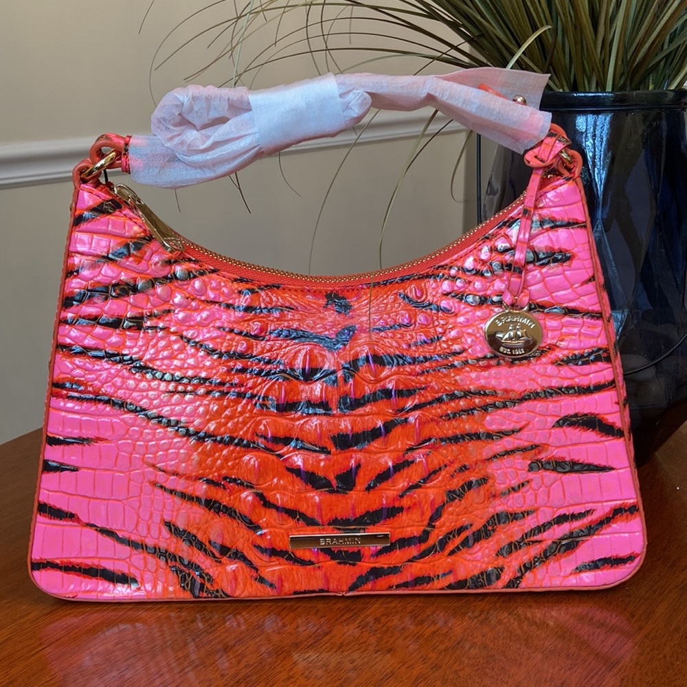 Brahmin Esme Pink Feline Ombré Melbourne handbag
